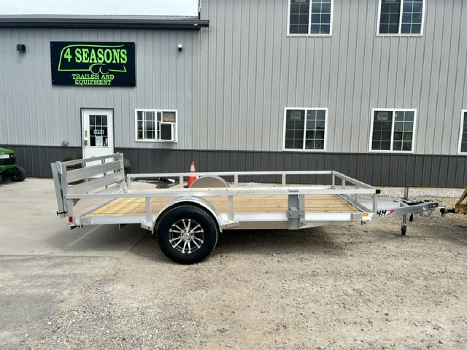 New 2026 H&H Trailers 82"X12' SA ALUMINUM HD 5K BRAKES AXLE Utility Trailer