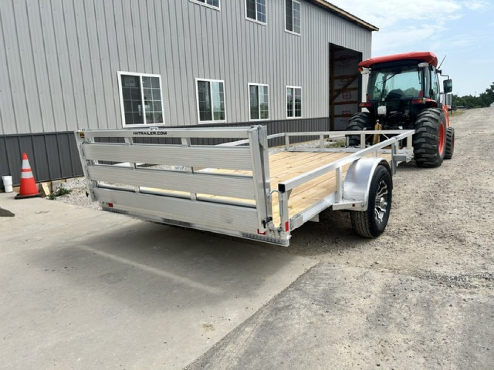 New 2026 H&H Trailers 82"X12' SA ALUMINUM HD 5K BRAKES AXLE Utility Trailer