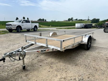 New 2026 H&H Trailers 82"X12' SA ALUMINUM HD 5K BRAKES AXLE Utility Trailer