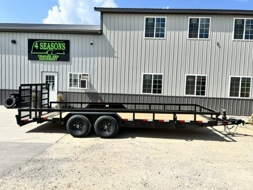New 2027 H&H Trailers 82"X20' 9.9K HD DOVETAIL 4' TALL LADDER GATE Utility Trailer