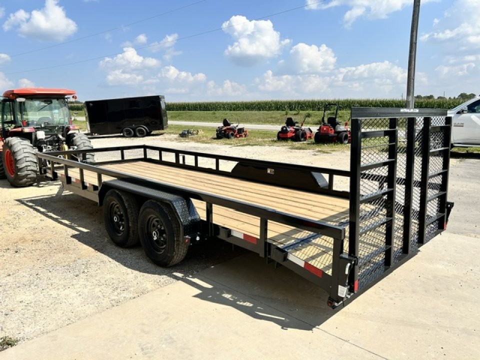 New 2027 H&H Trailers 82"X20' 9.9K HD DOVETAIL 4' TALL LADDER GATE Utility Trailer