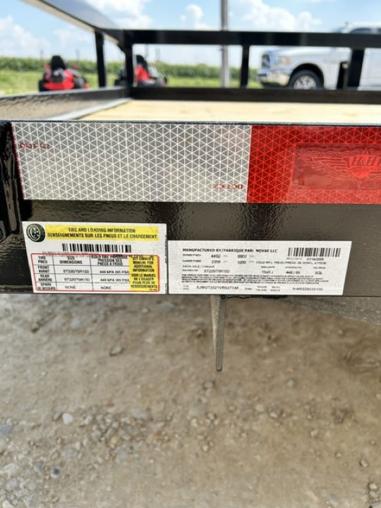 New 2027 H&H Trailers 82"X20' 9.9K HD DOVETAIL 4' TALL LADDER GATE Utility Trailer
