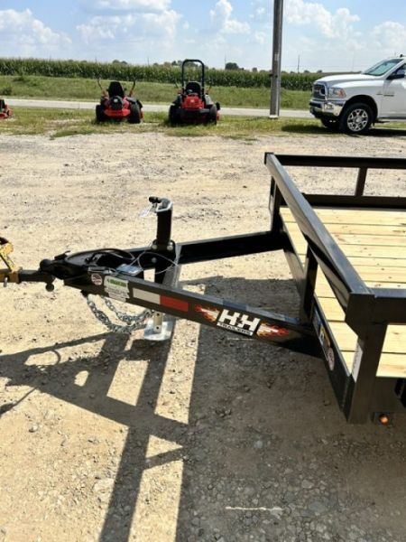 New 2027 H&H Trailers 82"X20' 9.9K HD DOVETAIL 4' TALL LADDER GATE Utility Trailer