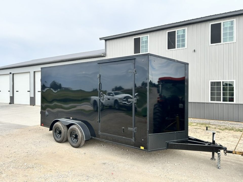 New 2027 Discovery Trailers 7x16 Blackout Package .080 exterior skins 84" 9.9K GVWR Cargo / Enclosed Trailer