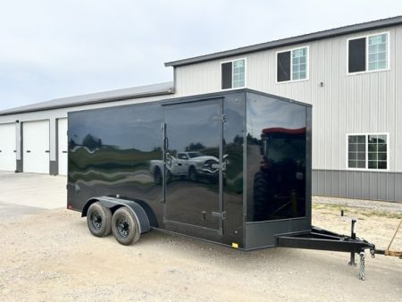 New 2027 Discovery Trailers 7x16 Blackout Package .080 exterior skins 84  9.9K GVWR Cargo / Enclosed Trailer