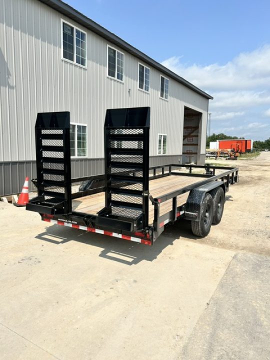 New 2026 H&H Trailers 82"X18' 14K HD UTILITY STAND UP RAMPS Utility Trailer