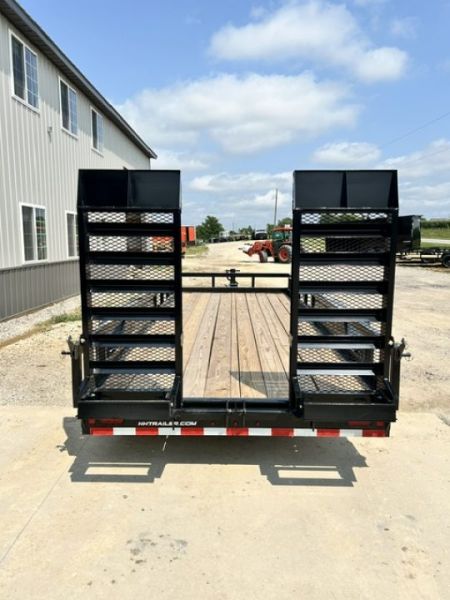 New 2026 H&H Trailers 82"X18' 14K HD UTILITY STAND UP RAMPS Utility Trailer