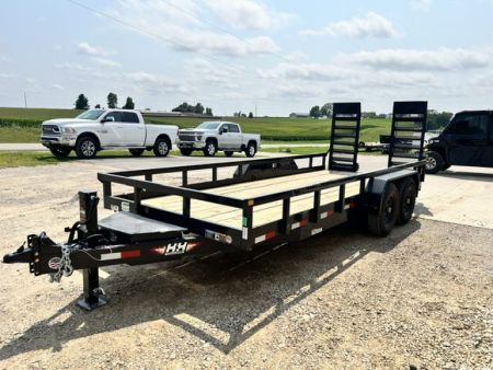 New 2026 H&H Trailers 82"X18' 14K HD UTILITY STAND UP RAMPS Utility Trailer