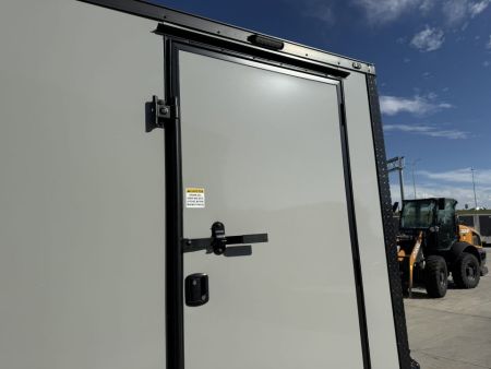 New NEW 2027 Sawyer 7x14+2’V, 7’ TALL, PolyCor Exterior, Wing, Enclosed Rear Ramp Car Hauler Cargo Trailer