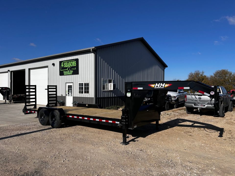 New 2027 H&H Trailers 82"X22' GN 14K GVWR STAND-UP RAMPS Equipment Trailer