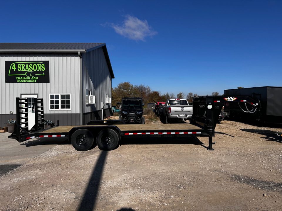 New 2027 H&H Trailers 82"X22' GN 14K GVWR STAND-UP RAMPS Equipment Trailer
