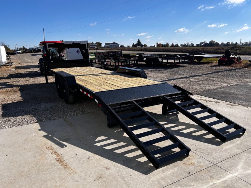 New 2027 H&H Trailers 82"X22' GN 14K GVWR STAND-UP RAMPS Equipment Trailer