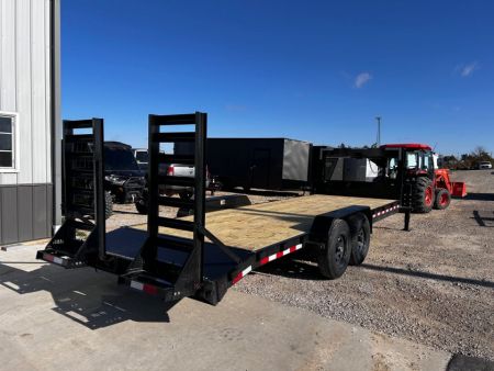 New 2027 H&H Trailers 82"X22' GN 14K GVWR STAND-UP RAMPS Equipment Trailer