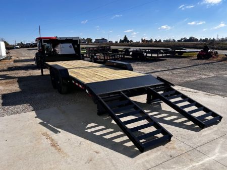 New 2027 H&H Trailers 82"X22' GN 14K GVWR STAND-UP RAMPS Equipment Trailer