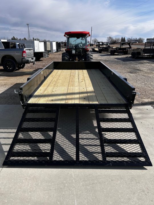 New 2027 H&H Trailers 82"X14' SOLID SIDE 7K GVWR 4' LADDER GATE Utility Trailer