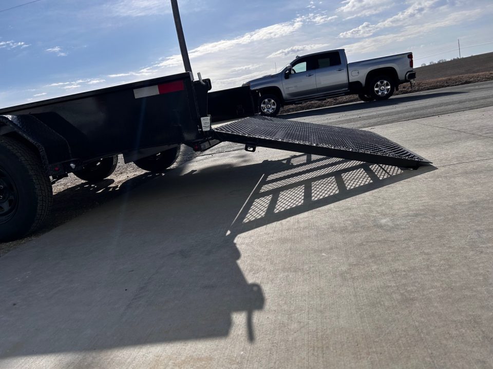 New 2027 H&H Trailers 82"X14' SOLID SIDE 7K GVWR 4' LADDER GATE Utility Trailer