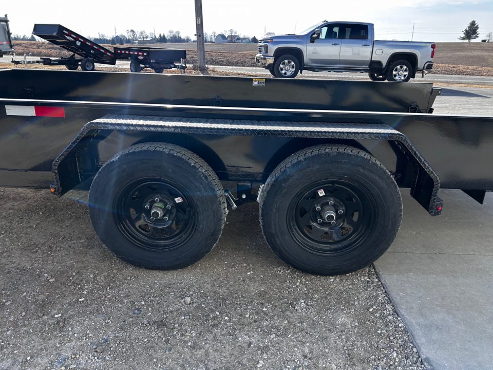 New 2027 H&H Trailers 82"X14' SOLID SIDE 7K GVWR 4' LADDER GATE Utility Trailer