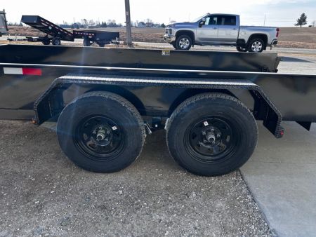 New 2027 H&H Trailers 82"X14' SOLID SIDE 7K GVWR 4' LADDER GATE Utility Trailer