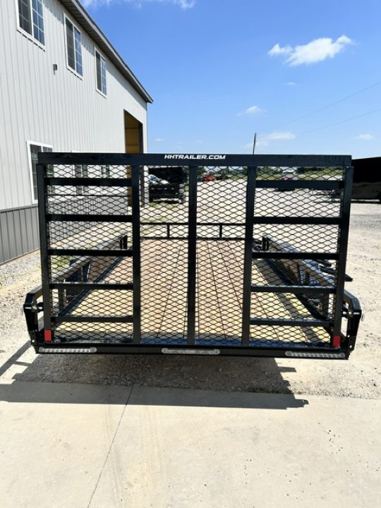 New 2027 H&H Trailers 82"X16' SIDE ATV RAMPS REAR LADDER GATE 7K GVWR Utility Trailer