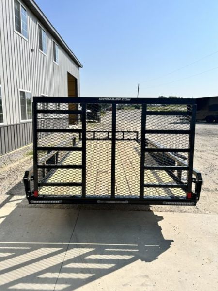 New 2027 H&H Trailers 82"X18' SIDE ATV RAMPS REAR LADDER GATE 7K GVWR Utility Trailer
