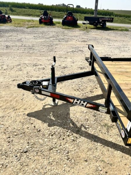New 2027 H&H Trailers 82"X18' SIDE ATV RAMPS REAR LADDER GATE 7K GVWR Utility Trailer