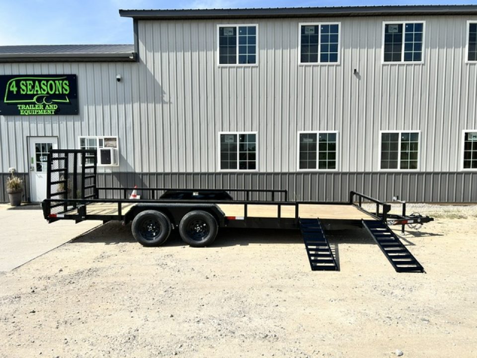 New 2027 H&H Trailers 82"X20' SIDE ATV RAMPS REAR LADDER GATE 7K GVWR Utility Trailer