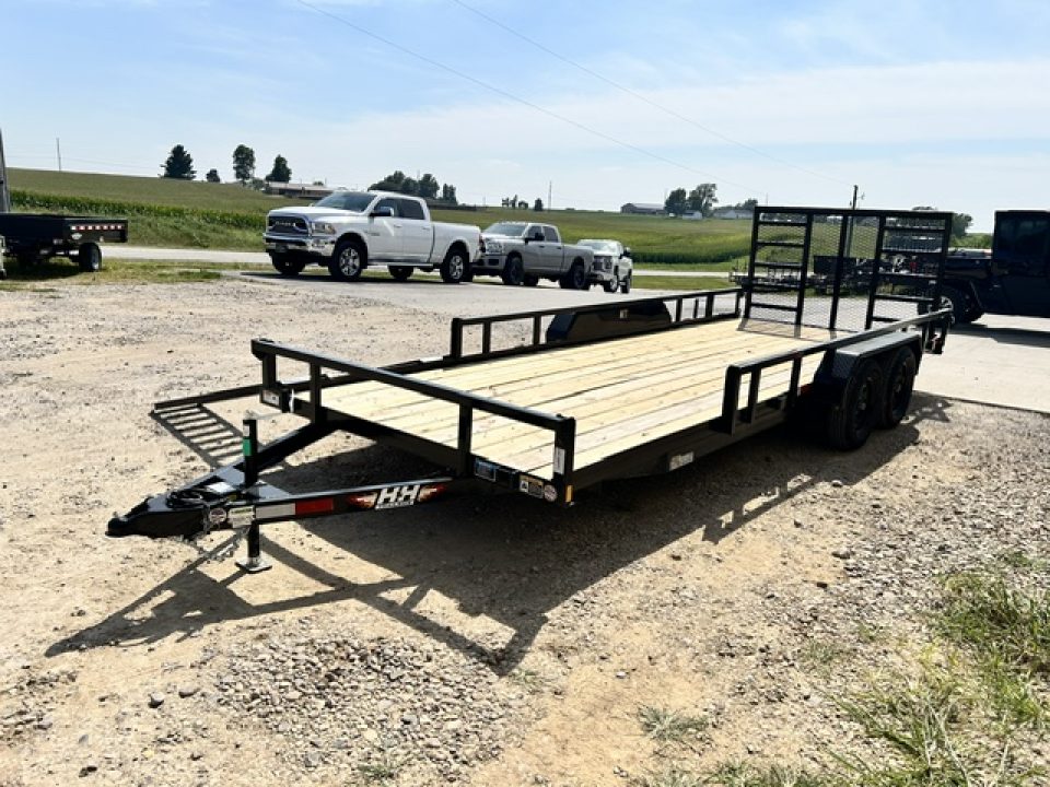 New 2027 H&H Trailers 82"X20' SIDE ATV RAMPS REAR LADDER GATE 7K GVWR Utility Trailer