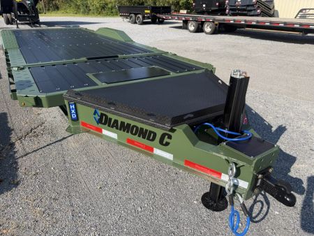 New 2027 Diamond C HXD210 Tilt Trailer PRO TILT , 12K POP UP WINCH ,POWER JACK AND BLACK ALUMATRAX FLOOR