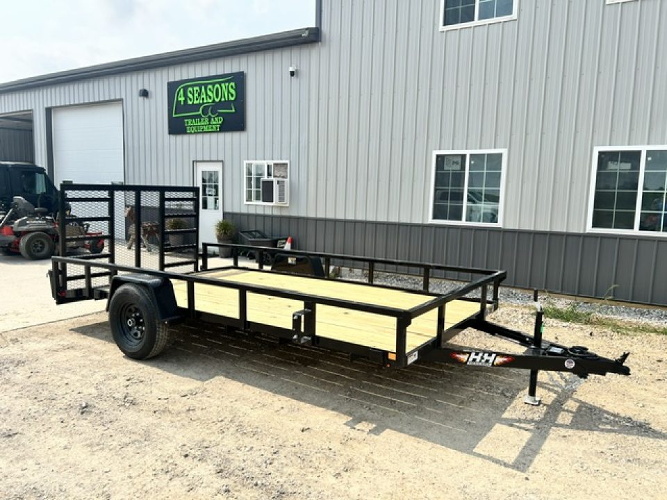 New 2027 H&H Trailers 82"X14' Rail Side Dovetail W/ BRAKES 5k gvwr Utility Trailer