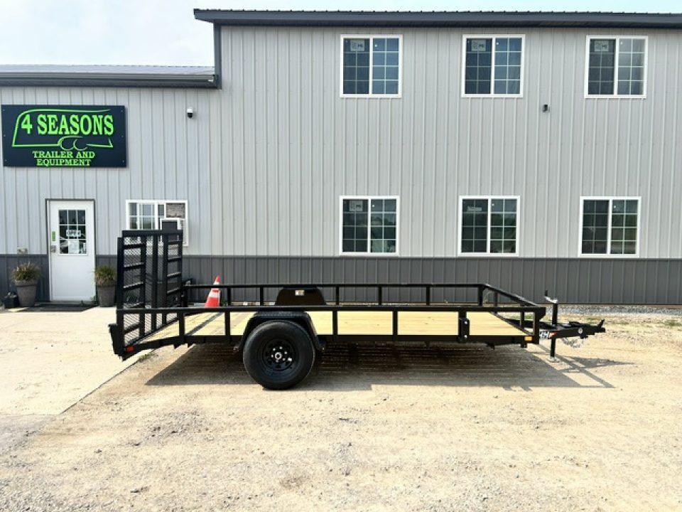New 2027 H&H Trailers 82"X14' Rail Side Dovetail W/ BRAKES 5k gvwr Utility Trailer