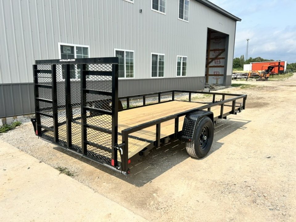 New 2027 H&H Trailers 82"X14' Rail Side Dovetail W/ BRAKES 5k gvwr Utility Trailer