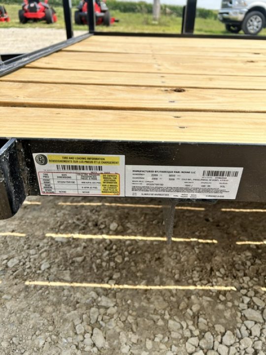 New 2027 H&H Trailers 82"X14' Rail Side Dovetail W/ BRAKES 5k gvwr Utility Trailer