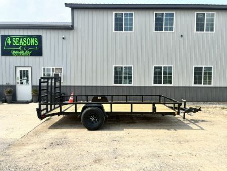 New 2027 H&H Trailers 82"X14' Rail Side Dovetail W/ BRAKES 5k gvwr Utility Trailer