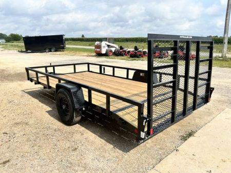 New 2027 H&H Trailers 82"X14' Rail Side Dovetail W/ BRAKES 5k gvwr Utility Trailer