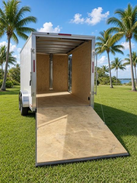 New 2026 6x12 Aluminum Enclosed Cargo Trailer | Ramp Door | One-Piece Roof Cargo / Enclosed Trailer
