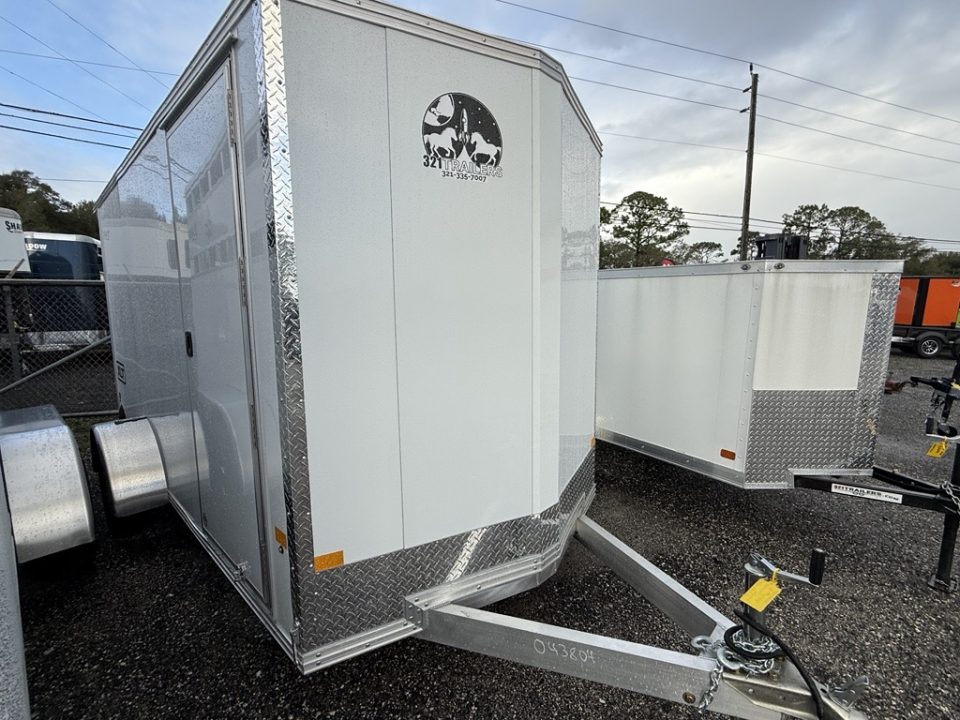 New 2026 Mission 6x12 All-Aluminum Cargo Trailer | Rear Ramp Door with Canopy