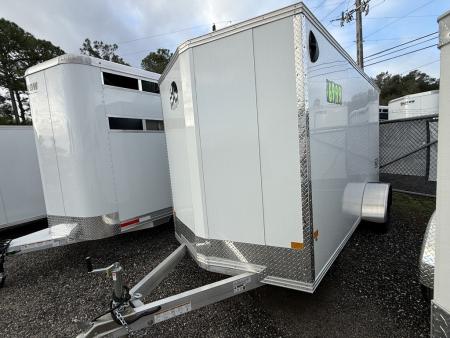 New 2026 Mission 6x12 All-Aluminum Cargo Trailer | Rear Ramp Door with Canopy