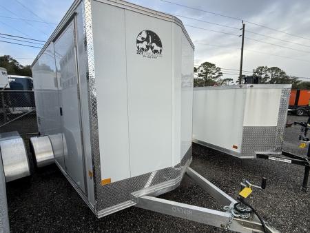 New 2026 Mission 6x12 All-Aluminum Cargo Trailer | Rear Ramp Door with Canopy