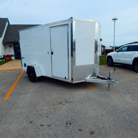 New 2027 Impact Trailers 6 x 12 Quake Aluminum Flat Top V-Nose 3K Cargo / Enclosed Trailer