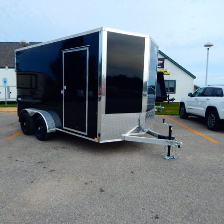 New 2027 Impact Trailers 7 x 14 Quake Aluminum Flat Top V-Nose 7K Cargo / Enclosed Trailer