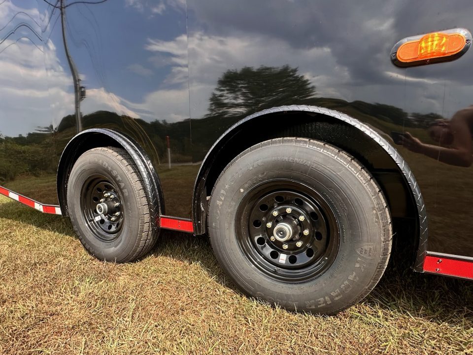 New 2027 8.5x28 Race Trailer - Finished Interior- 7000lb Spread Torsion - Recessed E-Track-Full Escape Door-Removable Fender