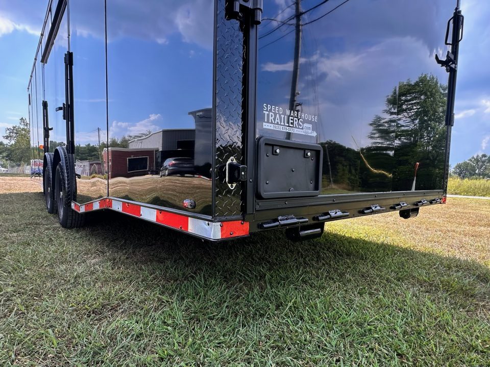 New 2027 8.5x28 Race Trailer - Finished Interior- 7000lb Spread Torsion - Recessed E-Track-Full Escape Door-Removable Fender