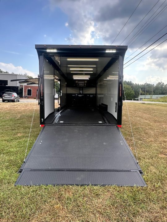 New 2027 8.5x28 Race Trailer - Finished Interior- 7000lb Spread Torsion - Recessed E-Track-Full Escape Door-Removable Fender