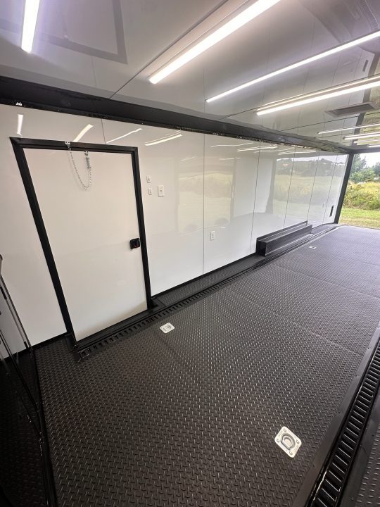 New 2027 8.5x28 Race Trailer - Finished Interior- 7000lb Spread Torsion - Recessed E-Track-Full Escape Door-Removable Fender