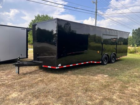 New 2027 8.5x28 Race Trailer - Finished Interior- 7000lb Spread Torsion - Recessed E-Track-Full Escape Door-Removable Fender