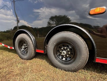 New 2027 8.5x28 Race Trailer - Finished Interior- 7000lb Spread Torsion - Recessed E-Track-Full Escape Door-Removable Fender