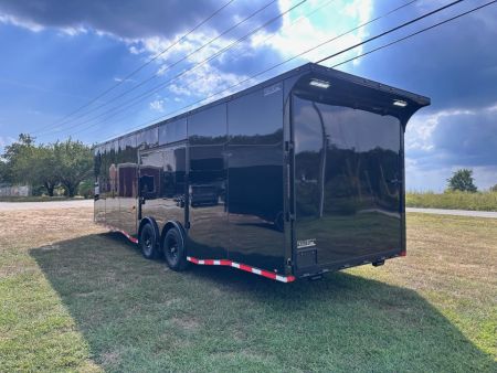 New 2027 8.5x28 Race Trailer - Finished Interior- 7000lb Spread Torsion - Recessed E-Track-Full Escape Door-Removable Fender