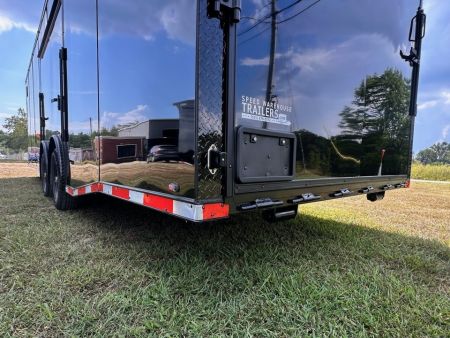 New 2027 8.5x28 Race Trailer - Finished Interior- 7000lb Spread Torsion - Recessed E-Track-Full Escape Door-Removable Fender