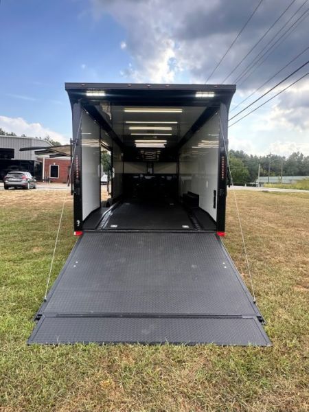 New 2027 8.5x28 Race Trailer - Finished Interior- 7000lb Spread Torsion - Recessed E-Track-Full Escape Door-Removable Fender
