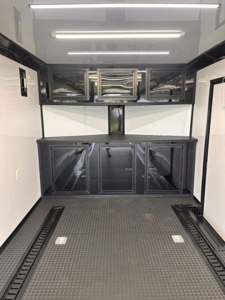 New 2027 8.5x28 Race Trailer - Finished Interior- 7000lb Spread Torsion - Recessed E-Track-Full Escape Door-Removable Fender